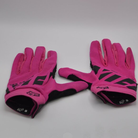 Womens Fox Pink Riding Gloves size S (nylon/polyurethane/polyester) - Picture 1 of 3